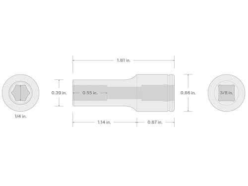 Image of TEKTON 3 /8 Inch Drive x 1 /4 Inch Semi-Deep 6-Point Socket | SHD14006