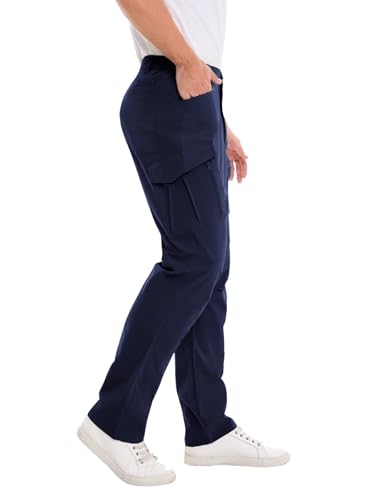 mens cargo pants ripstop water resistant breathable quick dry tactical hiking work outdoor fishing pants 9 pockets