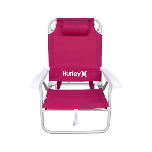 Hurley Backpack Beach Chair, Fireberry Beachfront Decor