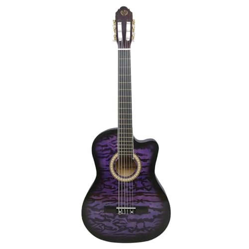 Guitare classique pour adulte 99,1 cm - Guitare acoustique crantée en épicéa