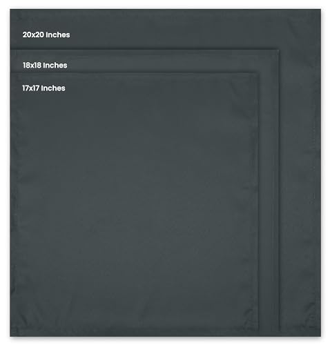 image for Utopia Home Charcoal Grey Cloth Napkins (12 Pack, 18x18 Inches), Ideal