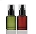 OHEETU Botellas vacías recargables de vidrio esmerilado verde esmerilado con frasco de bomba y tapa transparente Imagen de OHEETU Botellas vacías recargables de vidrio esmerilado verde esmerilado con frasco de bomba y tapa transparente