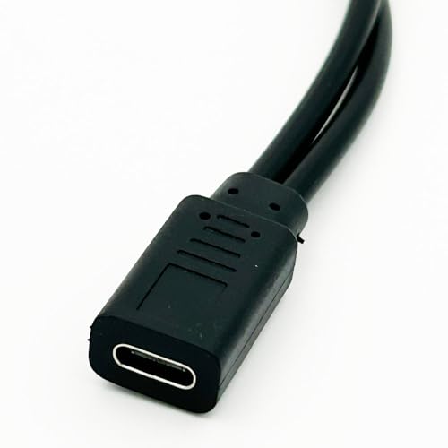 RAINSUNG Cabo divisor macho fêmea USB C para USB-C duplo, cabo adaptador de 30 cm/11,8 polegadas 1 a