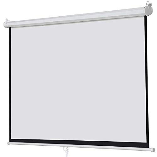 Image of Royality industries Wall Type /ManualPull Down Without Locking Projector Screen (8 Ft. (Width) x 6 Ft. (Height) - 120') Diagonal in 4:03 Ratio Aspect, Ultra HD, 4K Technology, Active 3D
