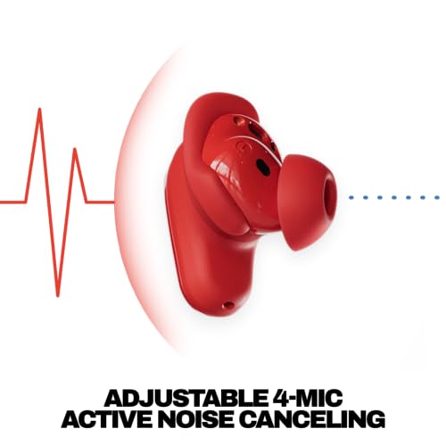 Image of Skullcandy Method 360 ANC Wireless Earbuds, Sound by Bose, Bluetooth Headphones, Premium Noise Cancelling, Up to 40 Hrs Battery, Sweat and Water Resistant, Microphone for iPhone Android - Plasma