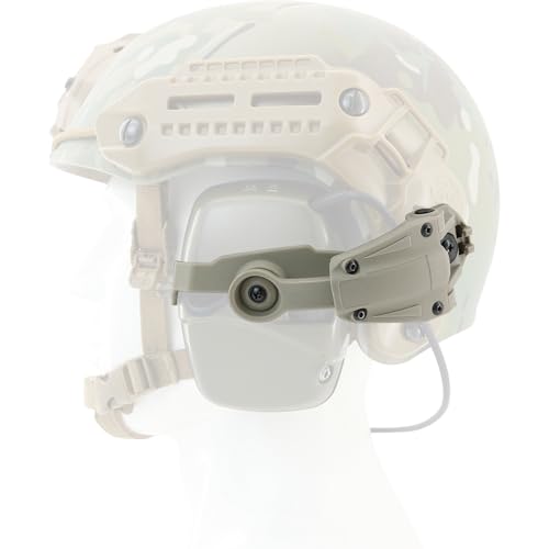 Adaptateur de rail tactique HEARFALCOM pour casque Howard Leight orientable