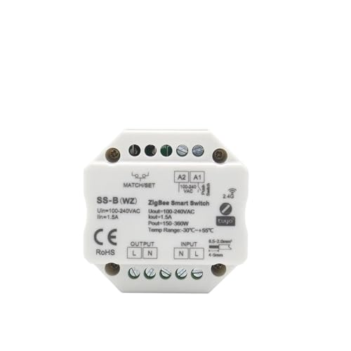 Interrupteur pas neutre AC 110V 220V télécommande 2.4G commande vocale SS-B(WZ) - 3