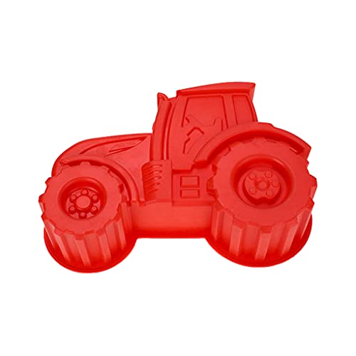 Molde de silicona hecho a mano para fondant, exquisito, para tractor, chocolate, azúcar, manualidades, moldes de resina