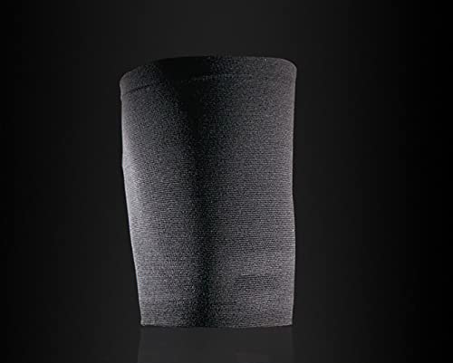 GUTEINTE Elastic Support Bandage, Compression de la cuisse, bande élastique pour genoux, cuisse, support de jambe, pour sports et douleurs musculaires, unisexes, 2 pièces (noir)