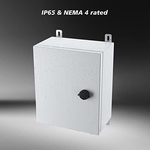 Ordentlich Ip65 Weatherproof Metal Box Wall-Mounted Electronic Equipment Enclosure Box With Mounting Plate And Wall Bracket (12'' X 10'' X 6'') #TOP1