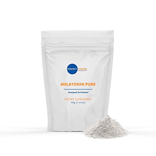 Bulk Melatonin Powder 40grams 5mg-60mg Serving Size , Save -- Melatonin Ensures an Ample Supply of This Important Hormone (40g)