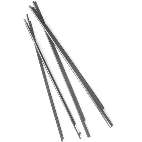 Compatible With For Corolla 2008 2009 2010 2011 2012 2013 クロームブラック ウィンドウトリムシールストリップ 4個 OEM 7573012300 と互換性あり フロントガラスのウェザーシール(Chr