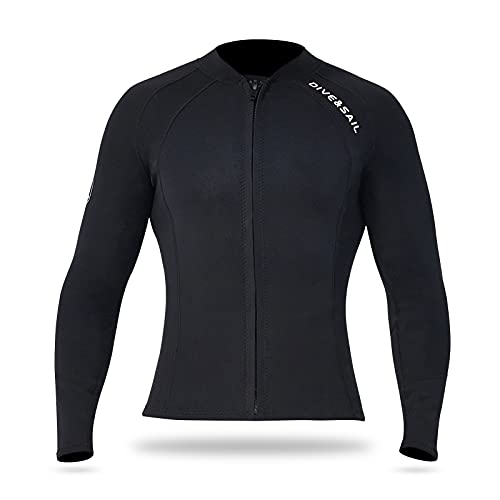 Traje de neopreno XIXIAN para hombre y mujer de 2mm con cremallera frontal, manga larga, para buceo, snorkel, surf, natación miniatura 1