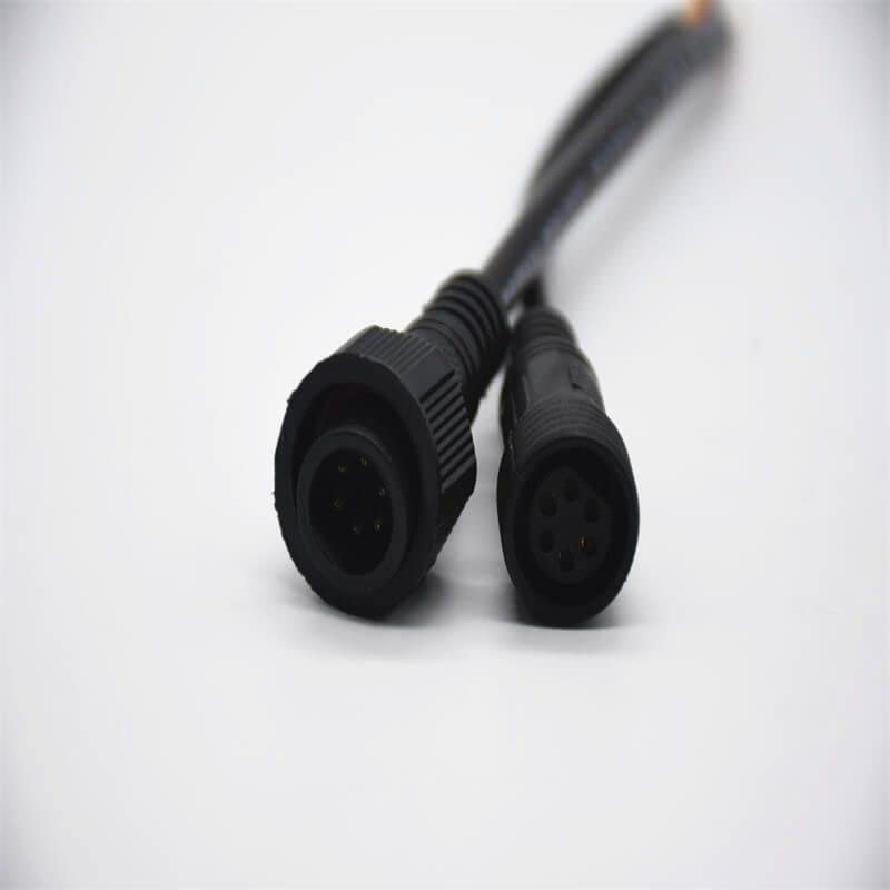 M19 Gold- Plated Copper 6Pin Connector IP67 Nylon Waterproof 0.2M Length 6 * 0.3㎜² Cable Male and Female Screw Joint Connector for LED