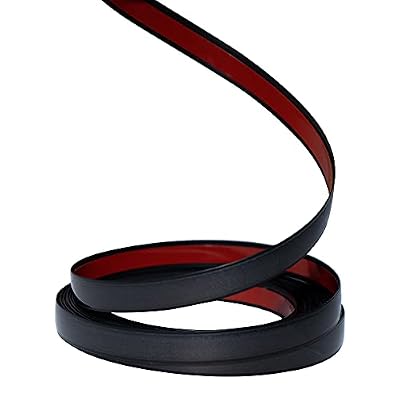 Huaesem Flexible Molding Trim Self Adhesive, Metallic Wall Molding Trim, Decorative Trim for Wall/Mirror/Furniture/Door/Wardrobe/Home Decor, 0.5 Inch x 16.4 Feet, Black