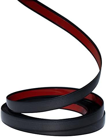 Huaesem Flexible Molding Trim Self Adhesive, Metallic Wall Molding Trim, Decorative Trim for Wall/Mirror/Furniture/Door/Wardrobe/Home Decor, 0.5 Inch x 16.4 Feet, Black