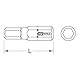 KS Tools 918.3405 1/4 TORSIONpower Bit Innen6kant, 25mm, 3mm