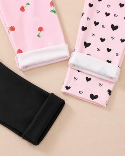Image of Jecson Toddler Girl Leggings Baby Pants 3 Pack Stretchy Floral Clothes 1-4Y