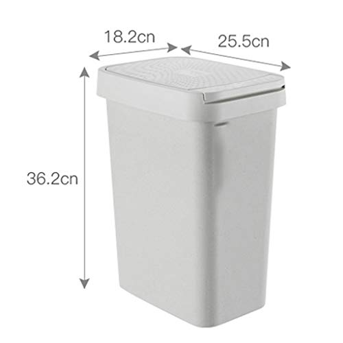 Papelera rectangular azul L con tapa para ocultar desperdicios en el baño 3