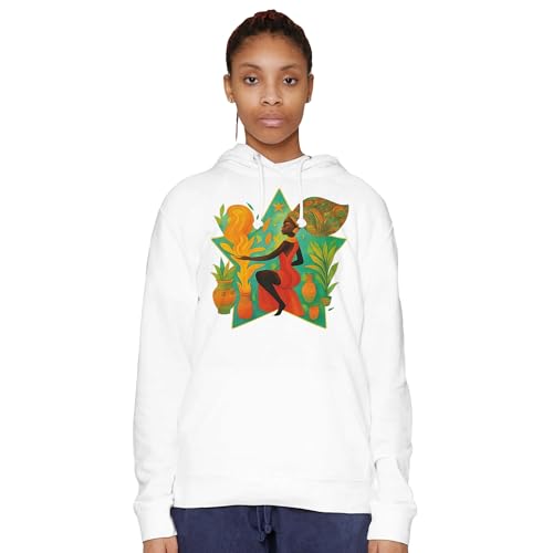 Premium Unisex Pullover Hoodie - Afro Diviner | Laneseven LS13001 White3