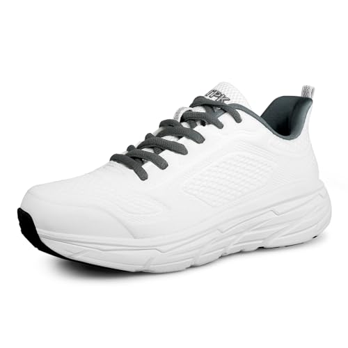 LBTPK Mens Running Shoes Tennis Walking Shoes Slip On Fashion Lightweight Athletic Workout Jogging Sport Gym Sneakers White Size 10