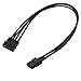 Produktbild Nanoxia 900100025 4-Pin Molex Verlängerungskabel, 30 cm, Schwarzer Einzelsleeve