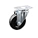 Stainless Steel Hard Rubber Swivel Top Plate Swivel Caster w/4
