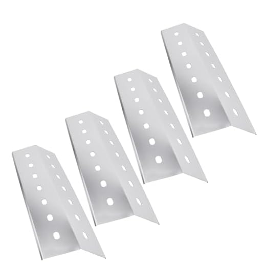 GriHero 41x14 cm Brennerabdeckung Gasgrill Edelstahl Hitzeschild Flammenverteiler, Flammbleche Grill Ersatzteile für Most Modell Grills, Landmann, Campingaz, Char-Broil