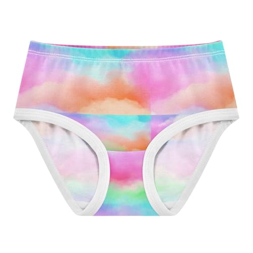 Joisal Colorful Girls Underwear Toddler 2t Cotton Cute Panties Girl Abstract Colorful Cloud Rainbow Kids Briefs Undies