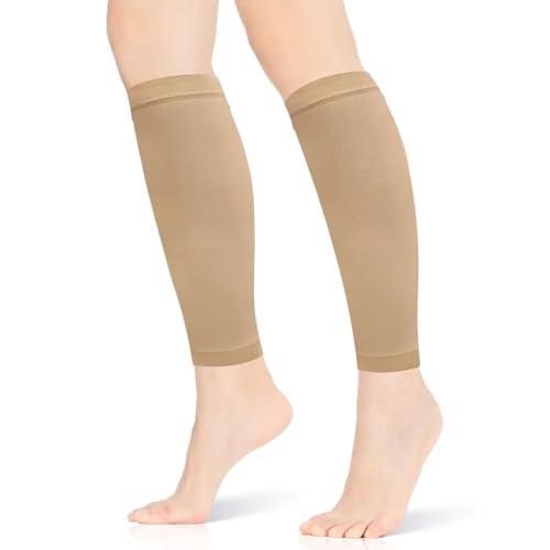 Abismat 15-20 mmHg Compression Socks for Women & Men, Pregnancy Compression Socks Medical Footless Graduated Compression Stockings for Varicose Veins, Edema, DVT, XL