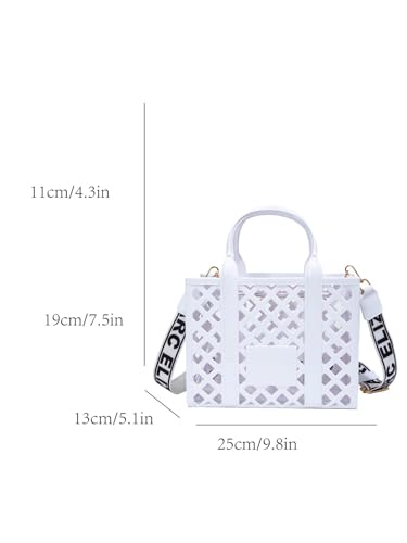 Small Transparent Jelly Bags Jelly Purses Women's Crossbody Bag Clear Shoulder Bags for women PVC Handbags(Clear)4