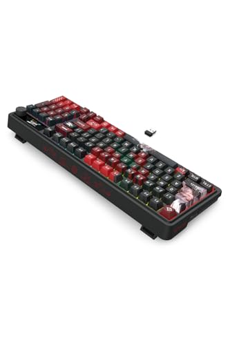 Image of Redragon K719 PRO Wireless Gasket Gaming Keyboard w /Hype Screen & Knob, 95 Keys Mechanical Keyboard, Easy-Control 1.14'' TFT Info Display, 5-Layer Noise Dampening, Custom Linear Switch, Anime Edition
