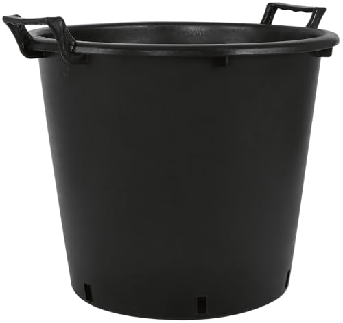 Erhard-Trading Pot pour plantes avec poignée Conteneur de pépinière noir (Ø 45 cm / 35 L)