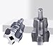 Water Pipe Inner Hole Drill Pipe Threader, Internal Thread Opener for Plumbing Repair, Metal Construction, 5.6 x 0.65 cm, Gray, Compatible with Residential and（A）