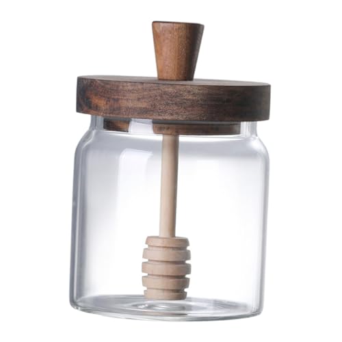 DimyFew Olla de Miel de Colmena de Vidrio, cristalería de Miel, Recipiente de Almacenamiento de Miel, Tarro de Miel para el hogar