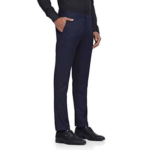 Image of blackberrys Stripes Polyester Viscose Slim Fit Mens Trousers (S22BB45A2IS22F1-P)
