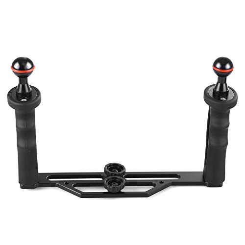 Poyinco Underwater Video Light Stabilizer Tray, Lightweight Aluminium Tray for GoPro OSMO and Any Other Camera with 1/4 inch Screw Hole