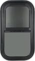 OUTPRIZE 2 Pack Vertical RV Windows, 12" W x 22" H Tinted Sliding RV Window with Net Screen and Trim Ring, Suitable for 15/16" or 1-3/8" and Slightly Thicker Up to 1/16" Walls, DOT Approved