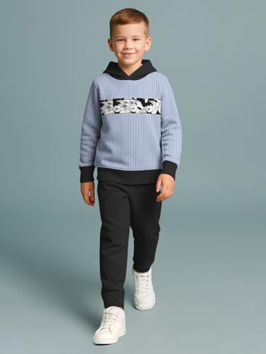 Image of HELLCAT Trendy Co-ords With Hoodie Sweatshirt and Trackpant Clothing Set for Boys