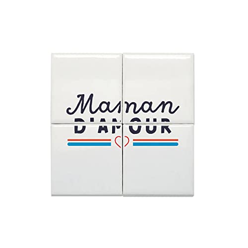 Carreaux Céramique Maman d'Amour | Cadeau Fête des Mères Unique 40x40 cm
