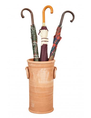 Biscottini Porta ombrelli per esterno e interno 45x35x35 cm | Vasi terracotta portaombrello Made in Italy | portaombrelli in terracotta lavorati a mano