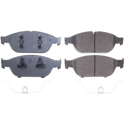 Image of PowerStop Front Brake Pads for Audi A6 2016-18 |A6 Quattro 2012-18 |A7 Quattro 2012-18 |A8 Quattro 2013-14 - Z17 Ceramic Brake Pads with Installation Hardware, 17-1549