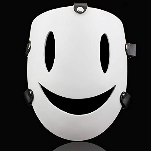 ke Anime Sky Invasion Sniper Mask Halloween Mask COS Cosplay Prom Mask Resin Mask Full Face Horror Mystery Smiley White Mask People Japanese Props High-rise World Ghost King