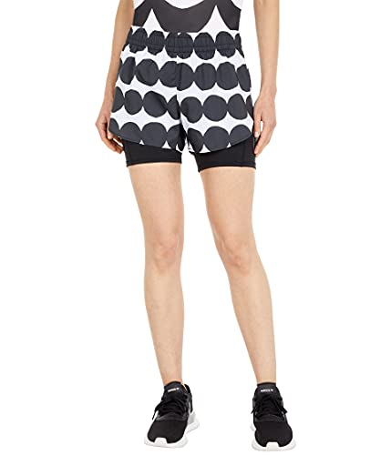 adidas Women's Standard X Marimekko 2 in 1 Short, Black, Large