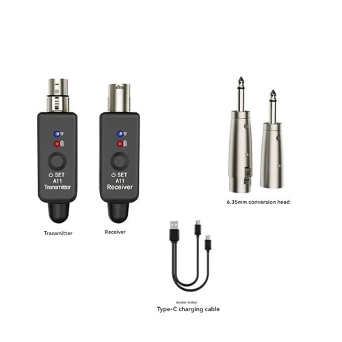 Système de microphone sans fil UHF double canal adaptateur dynamique - 5