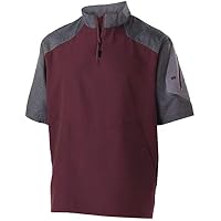 Holloway Raider Short Sleeve Pullover Camisa, Carbon