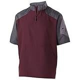 Holloway Herren Raider Pullover S/S 18u Hemd, Carbondruck/Kastanienbraun, L