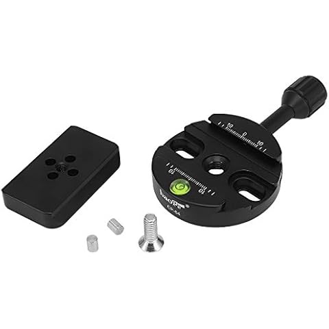 Haoge CP-64 Quick Release Clamp with RC4 / 400PL Base Adapter Convertor for Manfrotto RC4 System to Arca-Swiss Compatible, Fit 400PL / 405/410 / RC4 Cover