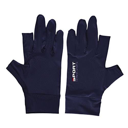 Guantes de ciclismo de nailon y silicona con diseño ergonómico azul