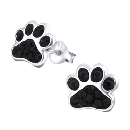 Image of 925 Sterling Silver Paw Print Stud Earrings (Choose Your Style) (Nickel Free)